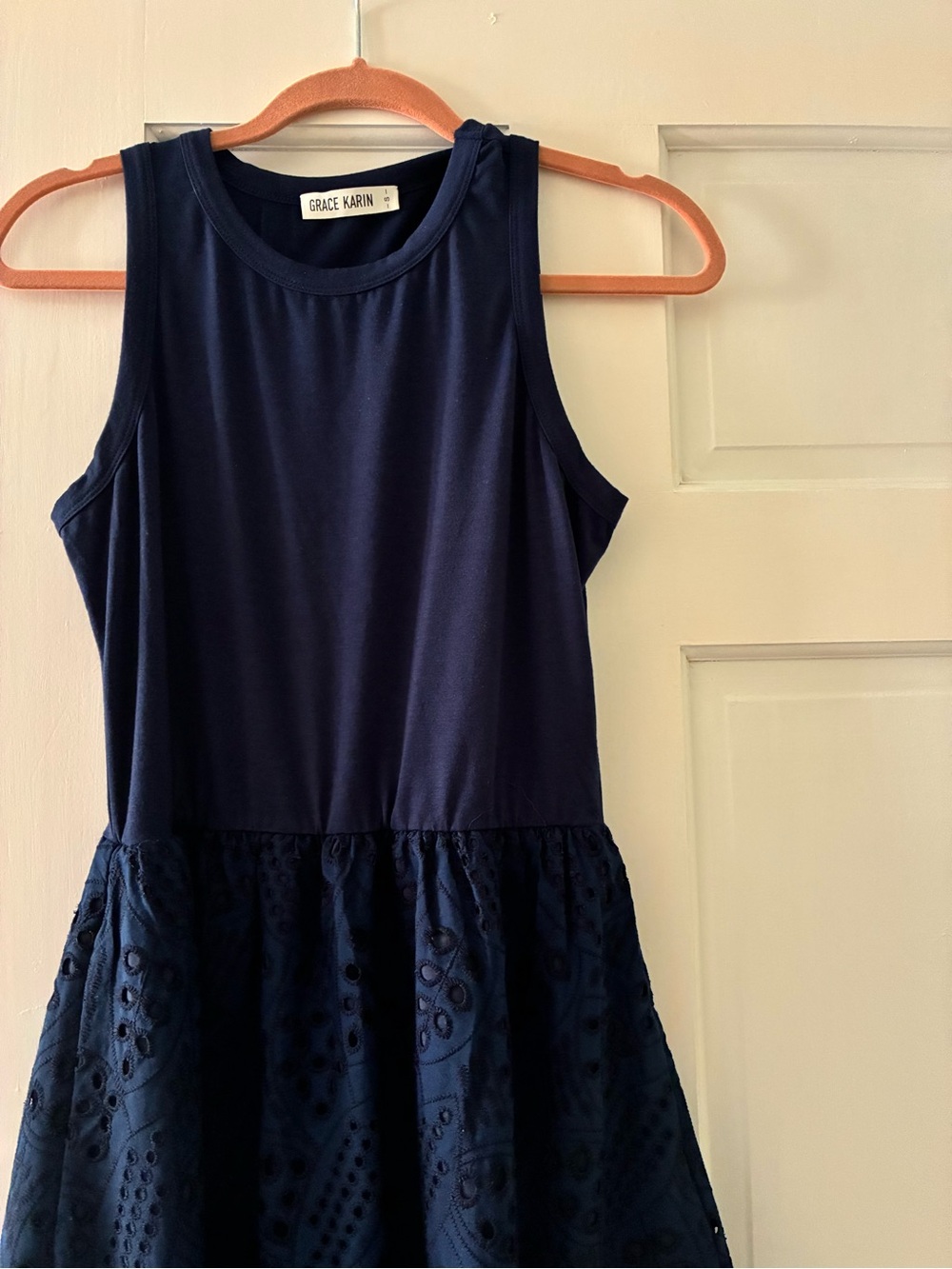 Grace Karin Navy Sleeveless Fit-and-Flare Dress